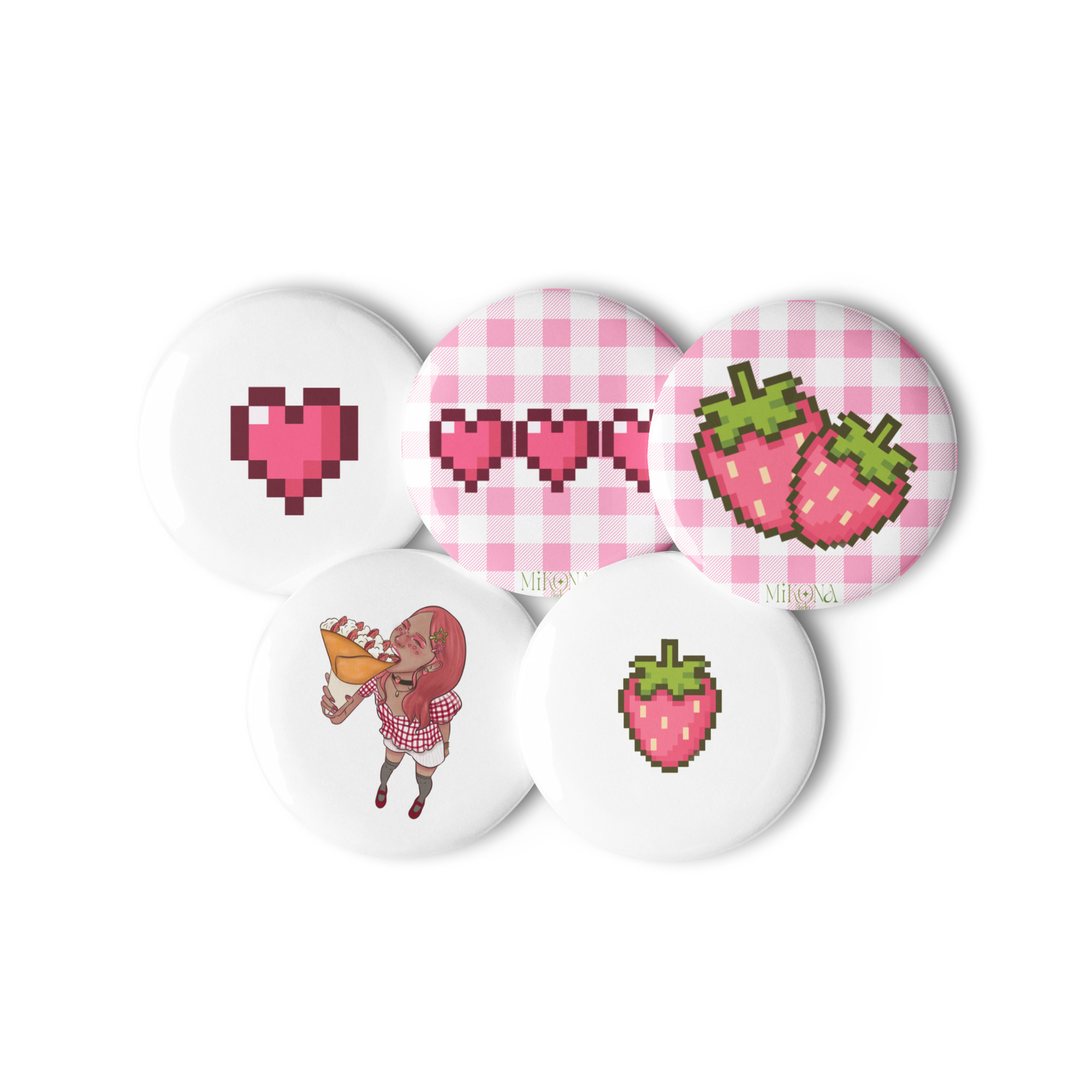 Set de pins fraise – Image 3