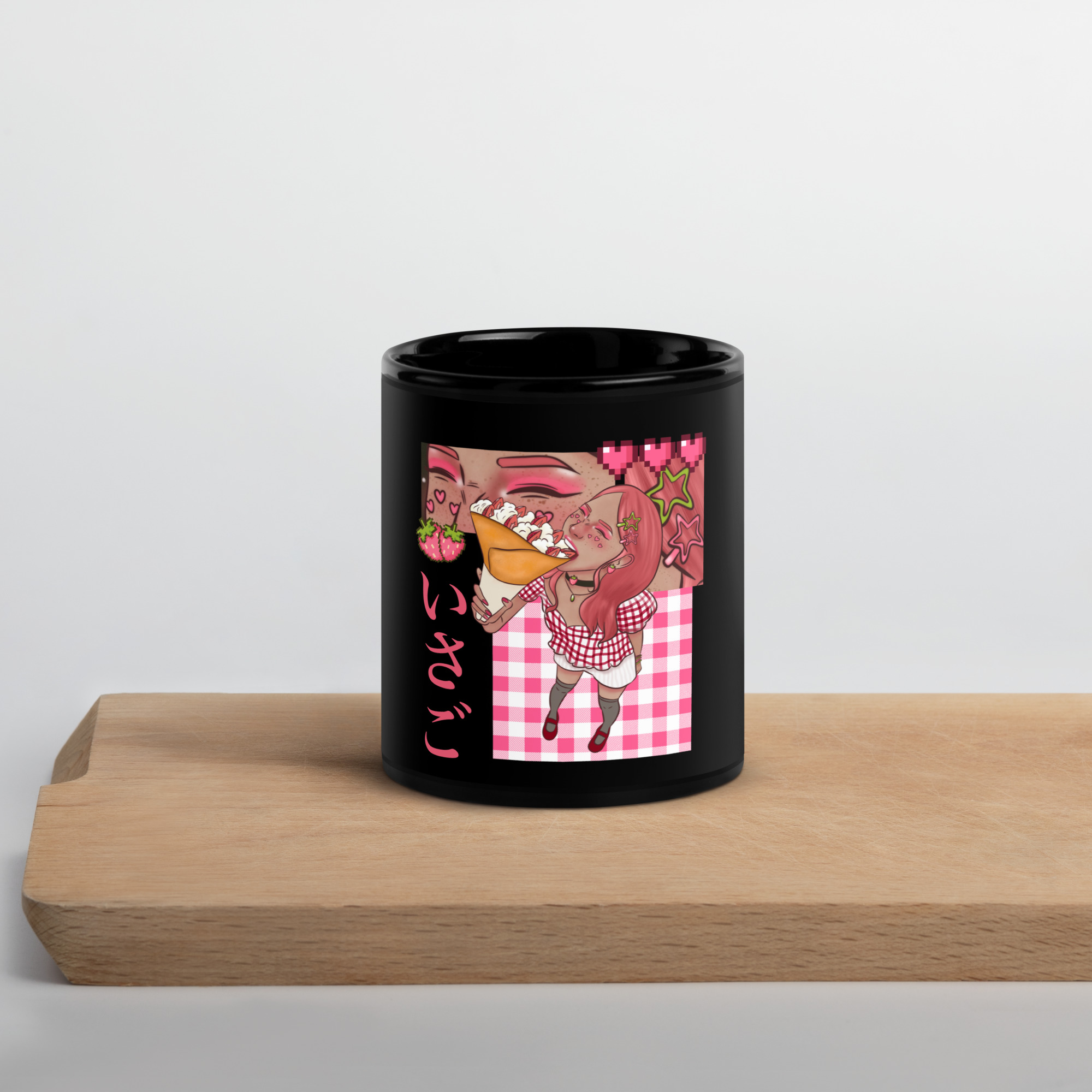 Mug brillant noir ichigo – Image 7