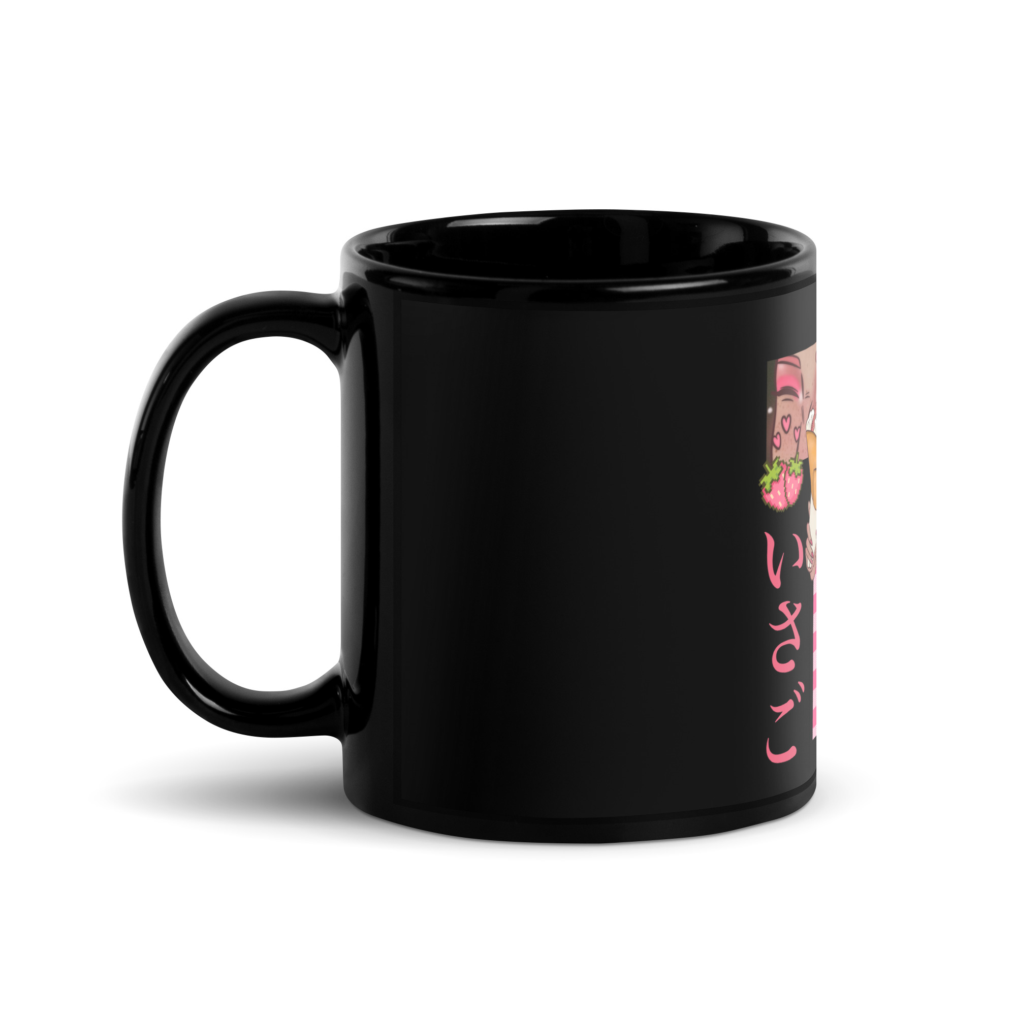 Mug brillant noir ichigo – Image 4