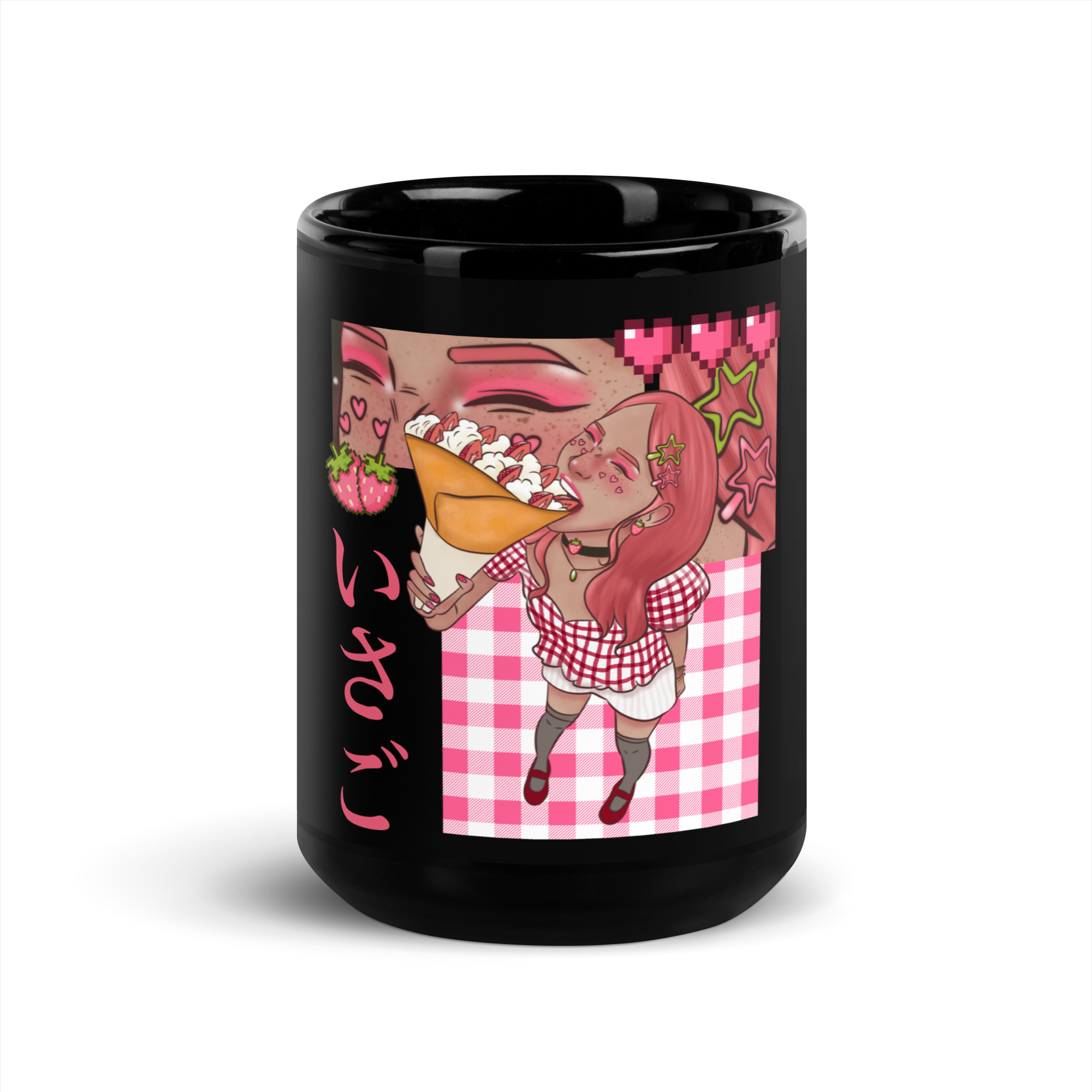 mug-brillant-noir-ichigo