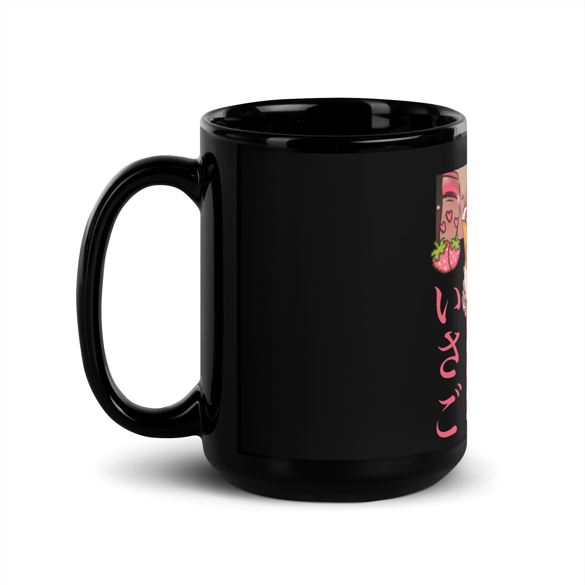 Mug brillant noir ichigo – Image 6