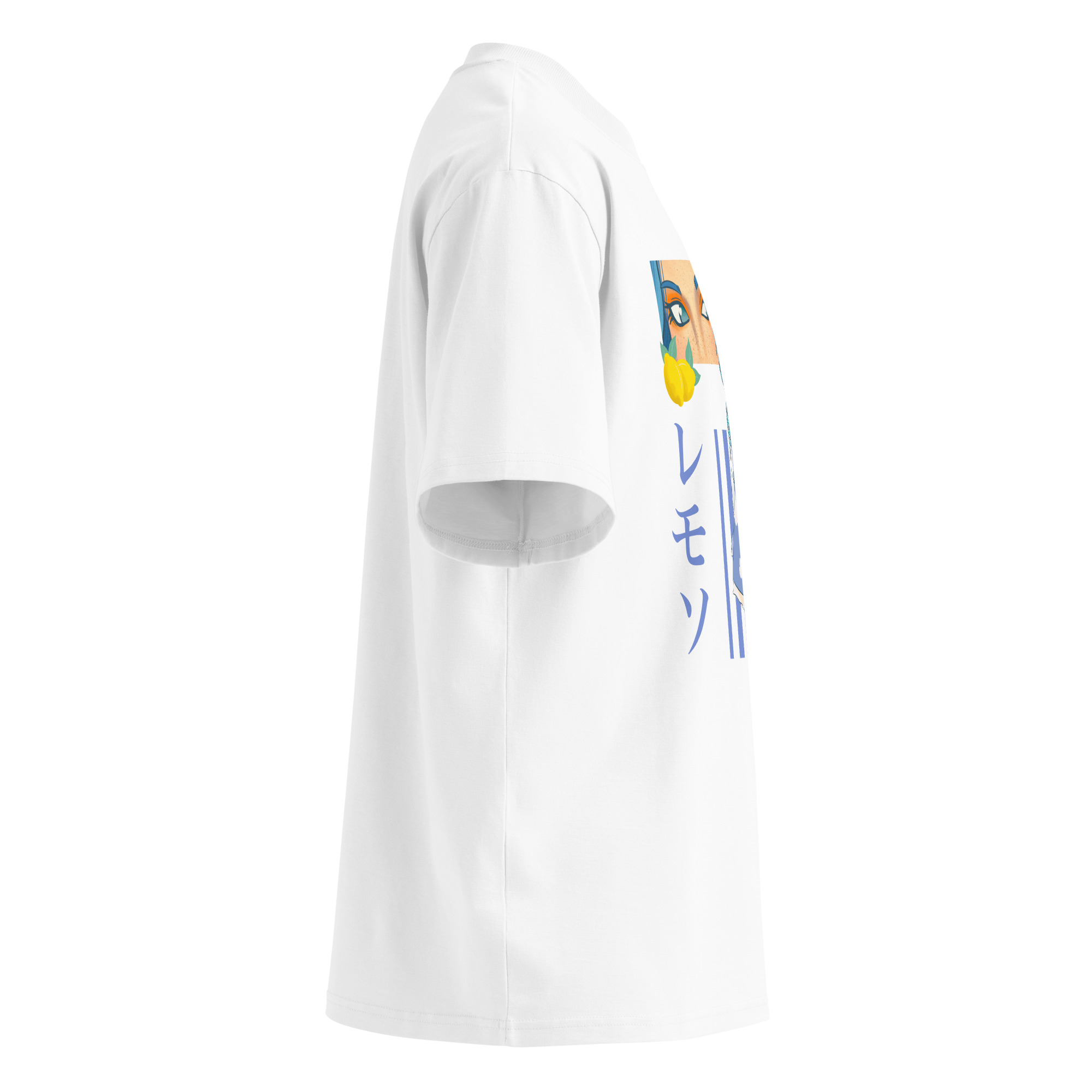 T-shirt col montant écologique unisexe citron – Image 5