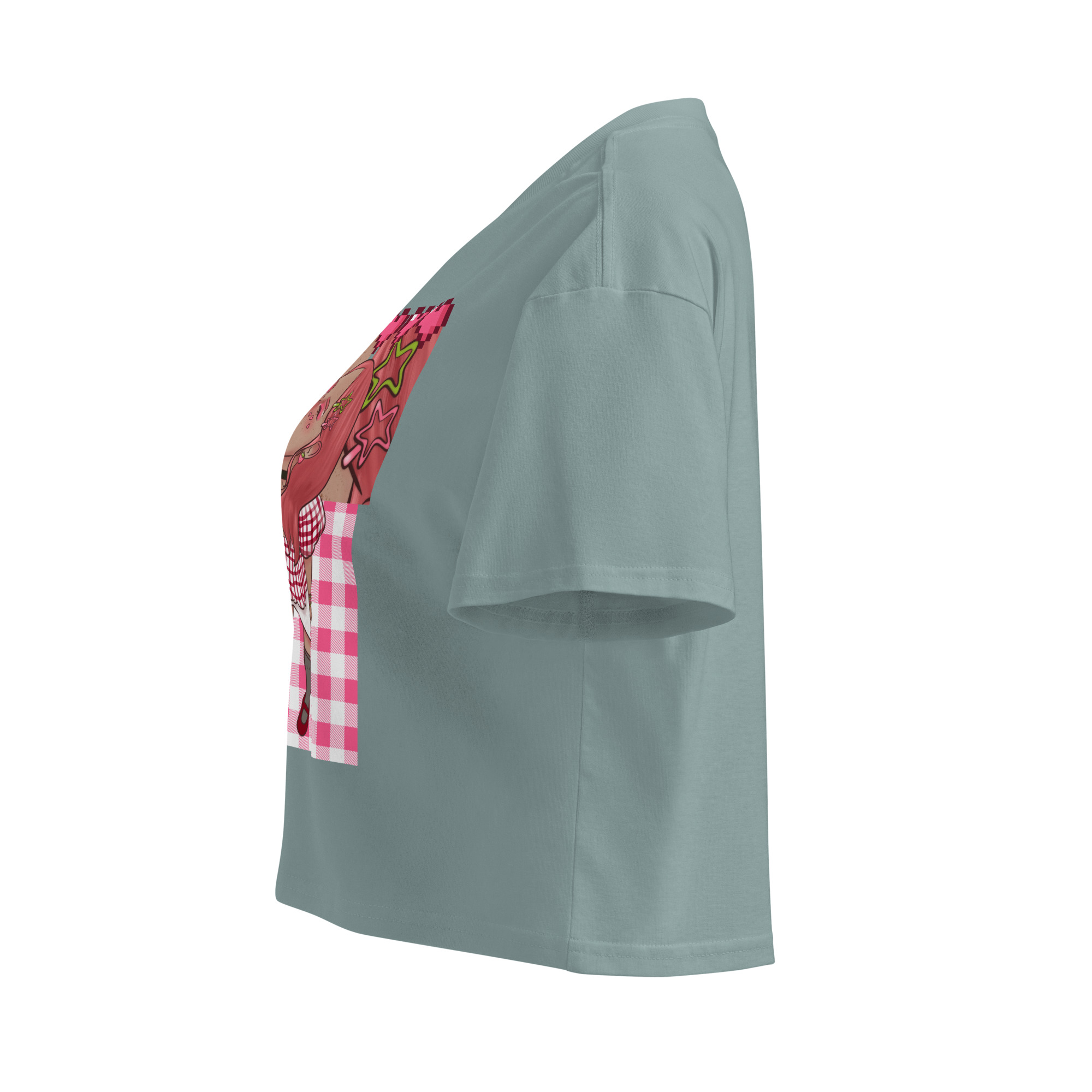 Crop top pour femme fraise – Image 16