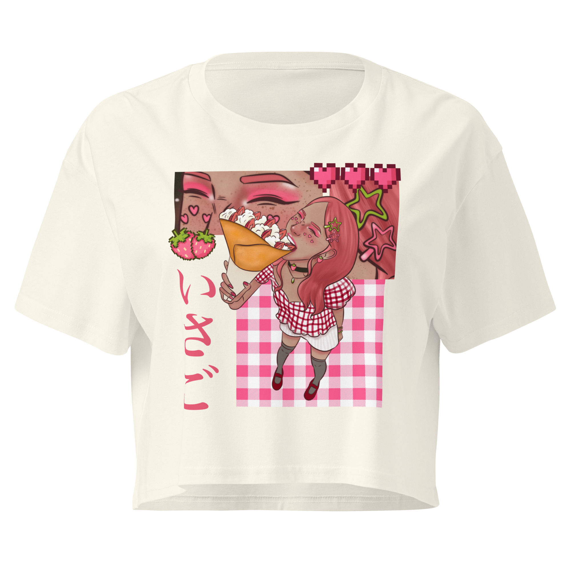 Crop top pour femme fraise – Image 5