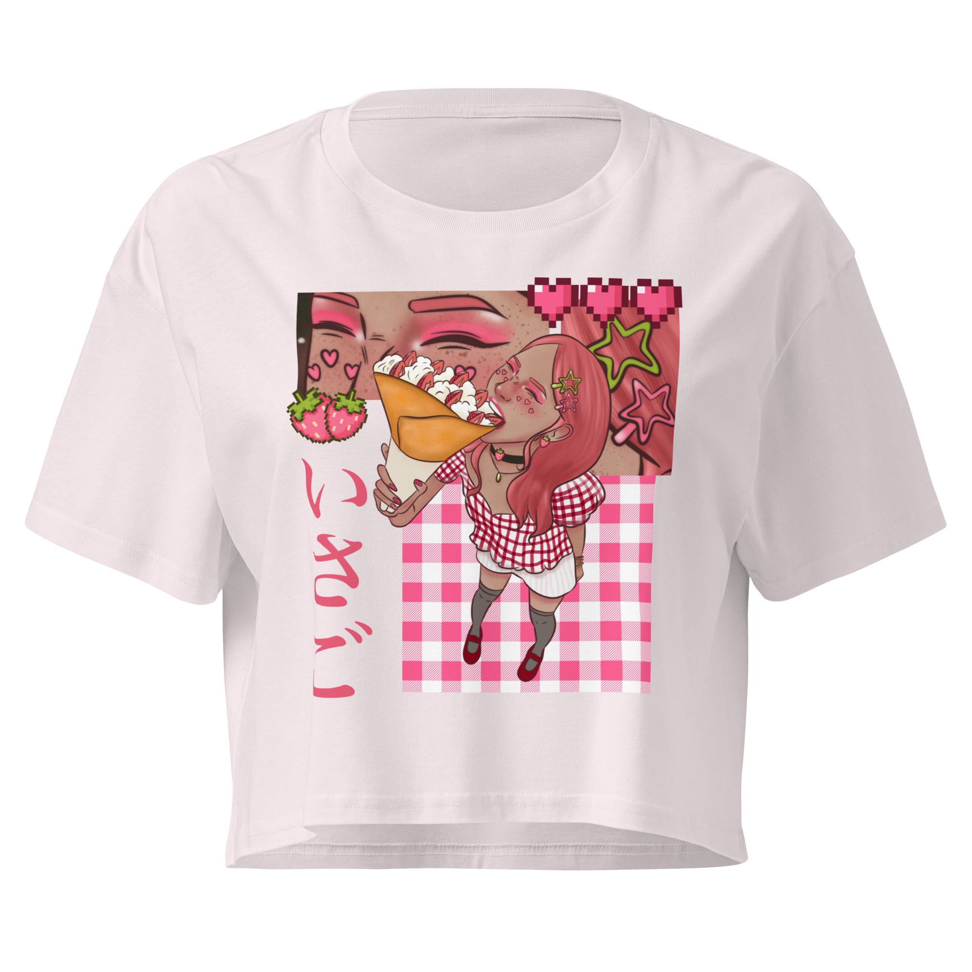 Crop top pour femme fraise – Image 4