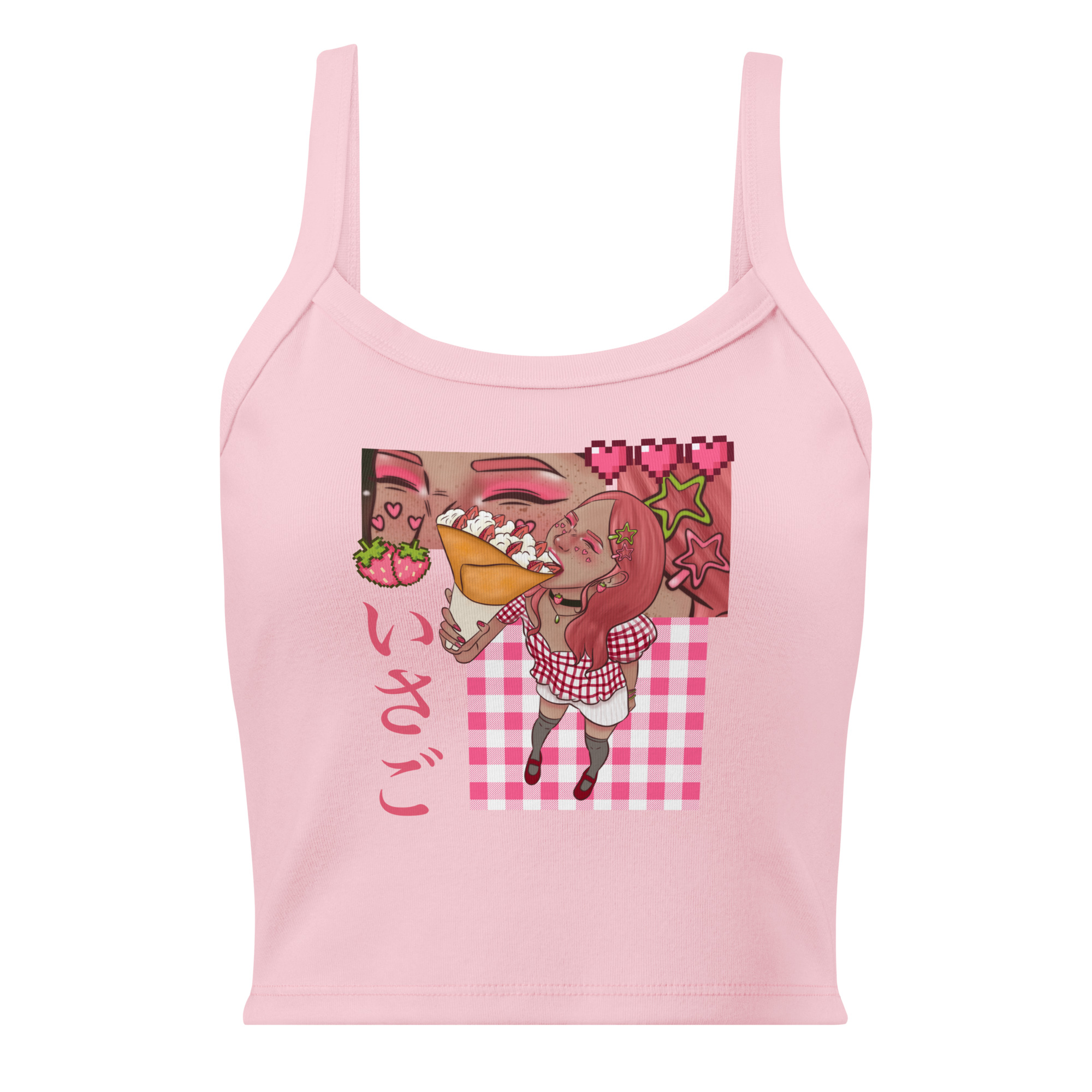 Débardeur côtelé femme fraise – Image 5