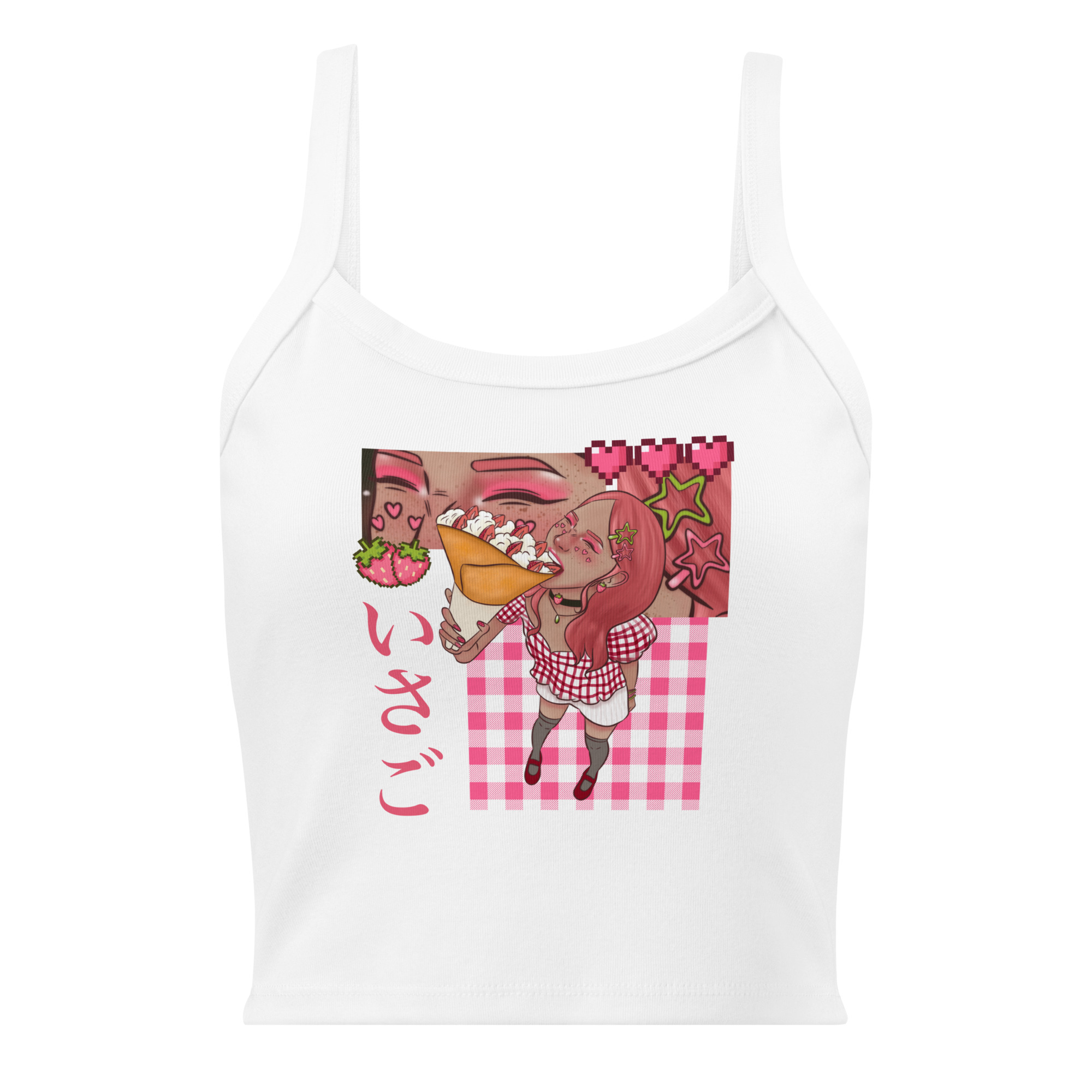 Débardeur côtelé femme fraise – Image 6